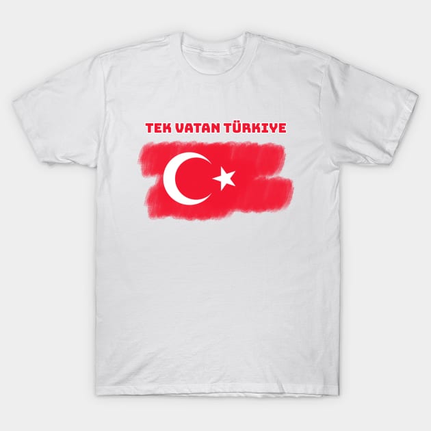 Tek Vatan Turkiye T-Shirt by slawers